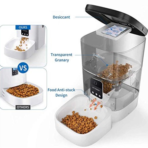Balimo 6L Automatic Pet Feeder with 1080P HD WiFi Camera, App Con...