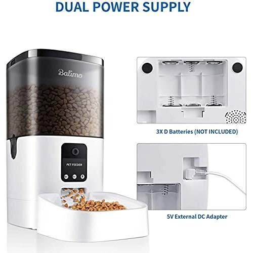 Balimo 6L Automatic Pet Feeder with 1080P HD WiFi Camera, App Con...