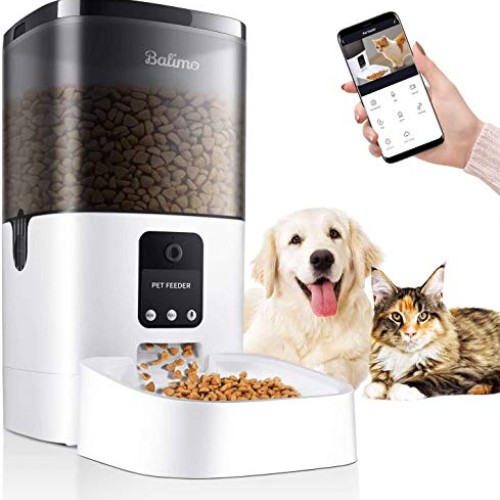 Balimo 6L Automatic Pet Feeder with 1080P HD WiFi Camera, App Con...