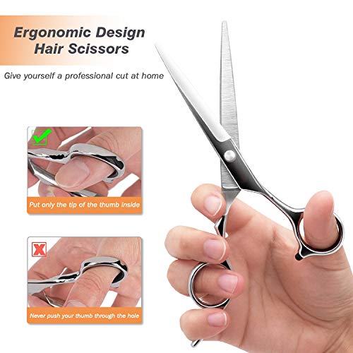 Hair Cutting Shears,Professional Hair Cutting Scissors Set,6Pcs H...