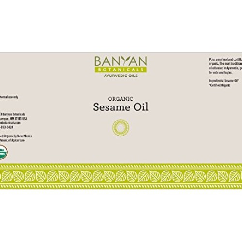 Banyan Botanicals Sesame Oil – Organic & Unrefined Ayurvedic Oil ...