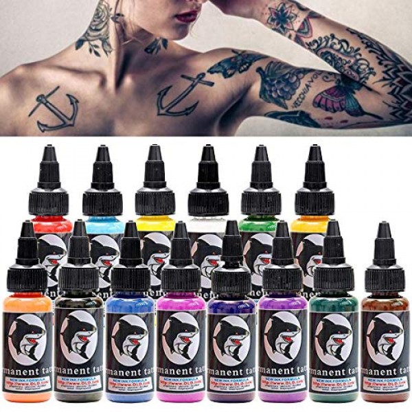 14Pcs Tattoo Ink Set 1 oz 30ml/Bottle Tattoo inks Pigment Kit for...