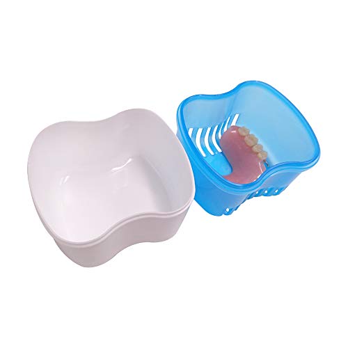 Fullicon Retainer Denture Bath Dental Cleaner Box Case False Teet...
