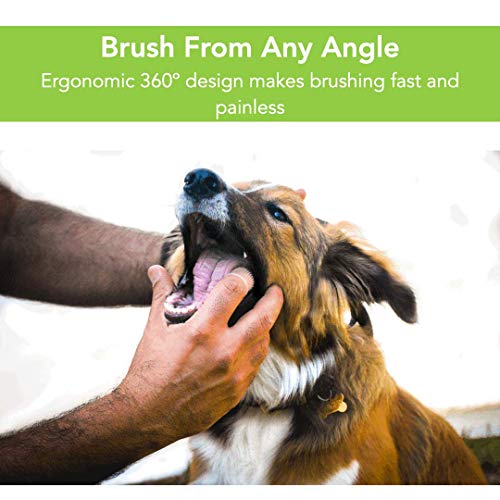 Barkleys 360º Dog Fingerbrush Toothbrush - Ergonomic Design - Fu...