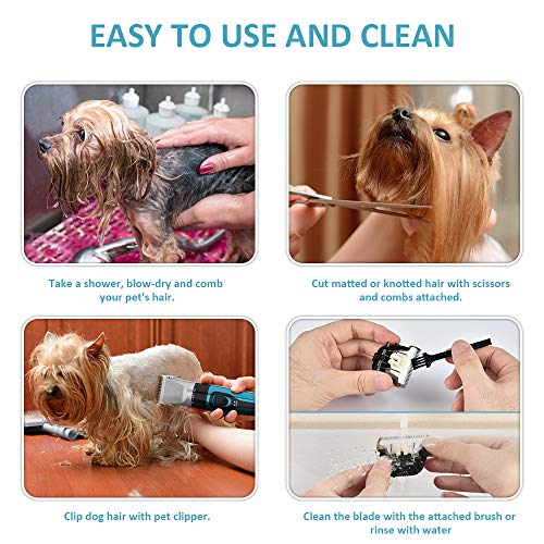 BASEIN Dog Clippers, Upgraded Dog Grooming Clippers Dog Hair Trim...