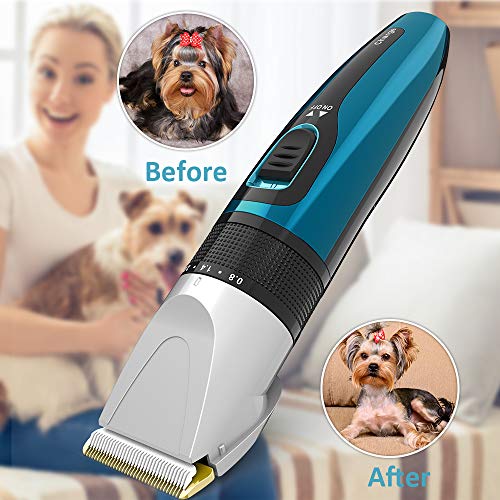 BASEIN Dog Clippers, Upgraded Dog Grooming Clippers Dog Hair Trim...