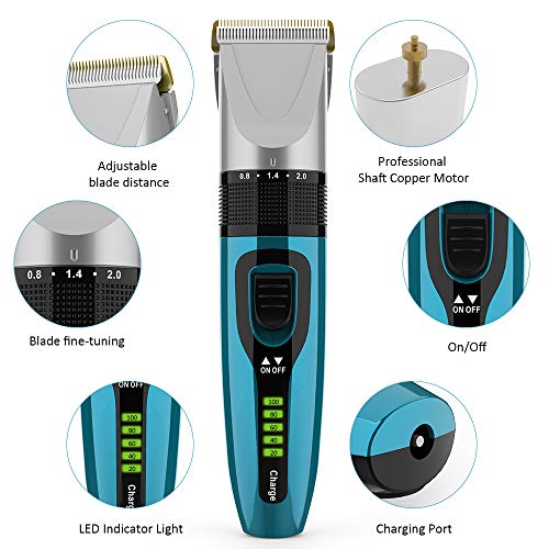 BASEIN Dog Clippers, Upgraded Dog Grooming Clippers Dog Hair Trim...