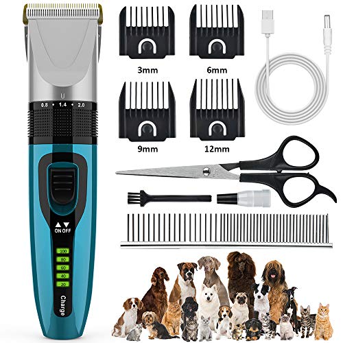 BASEIN Dog Clippers, Upgraded Dog Grooming Clippers Dog Hair Trim...