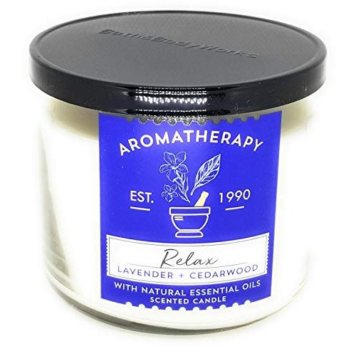 Bath and Body Works 3 Wick Scented Relax Aromatherapy Candle Lave...