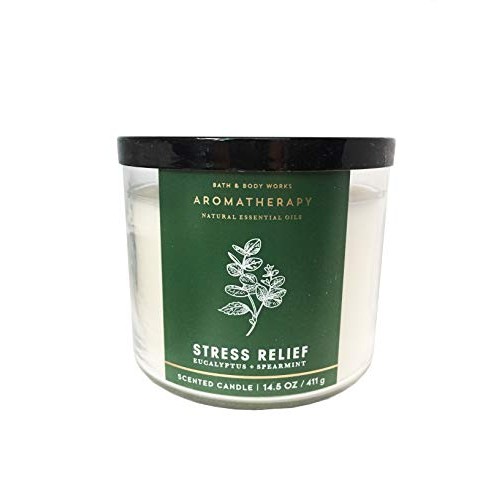 Bath & Body Works, Aromatherapy Stress Relief 3-Wick Candle, Euca...