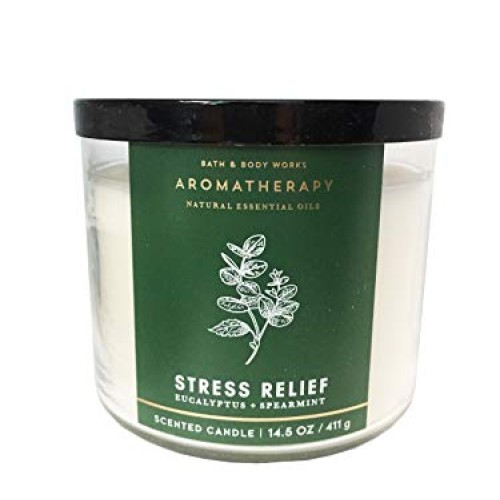 Bath & Body Works, Aromatherapy Stress Relief 3-Wick Candle, Euca...