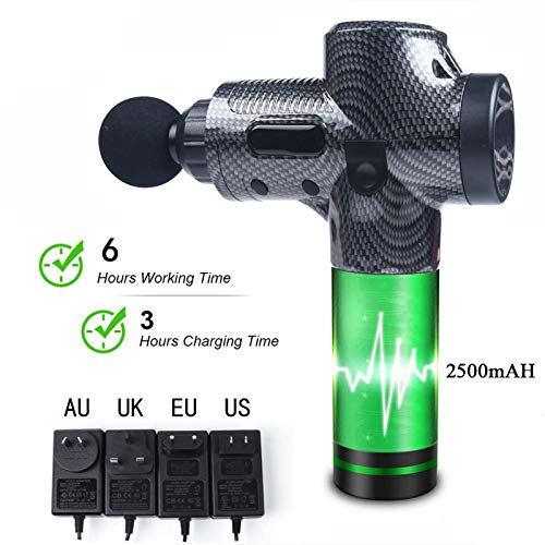 Muscle Massage Gun, 6 Heads and 30 Gears Speed Hand-Held Massage ...