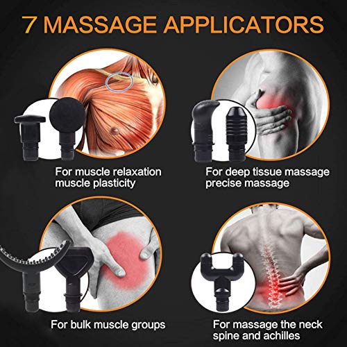 Muscle Massage Gun, 6 Heads and 30 Gears Speed Hand-Held Massage ...