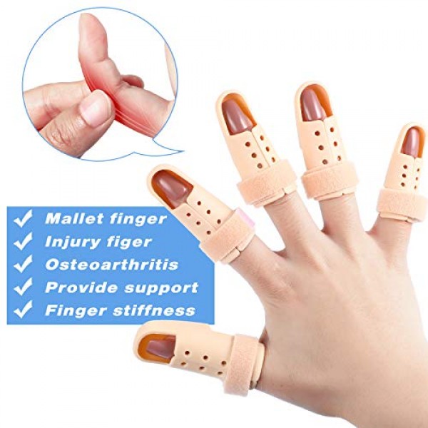 10 Pieces Finger Splint Mallet Finger Support Finger Splint Brace...