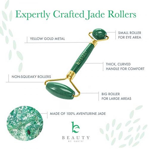 Jade Roller for Face - Face & Neck Massager for Skin Care, Facial...