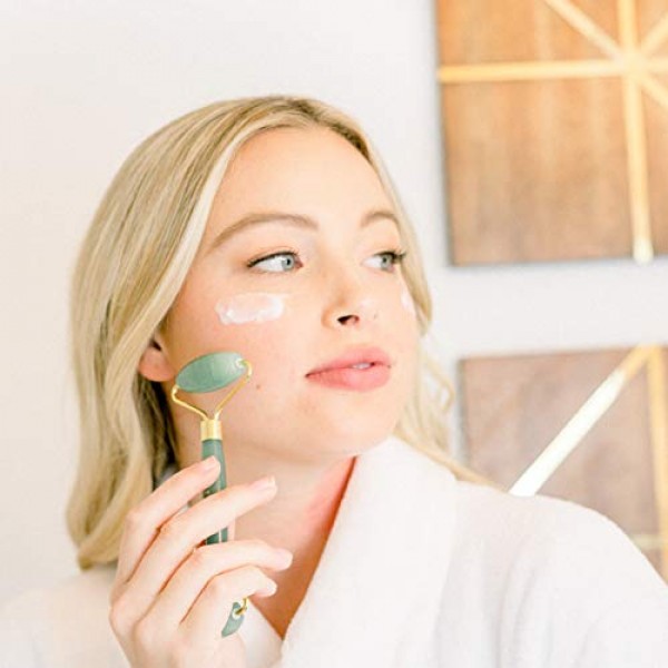 Jade Roller for Face - Face & Neck Massager for Skin Care, Facial...