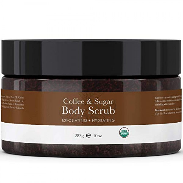 Organic Coffee Body Scrub - Sugar Scrub Hydrating Exfoliating Bod...