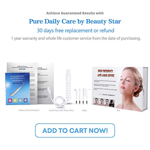 Beauty Star Skin Wand - Portable Handheld High Frequency Skin Mac...