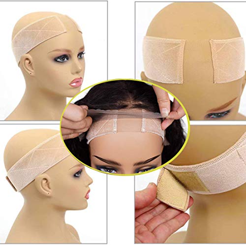 Elastic Non Slip Lace Wig Grip Head Band for Women with 4PCS Wig ...