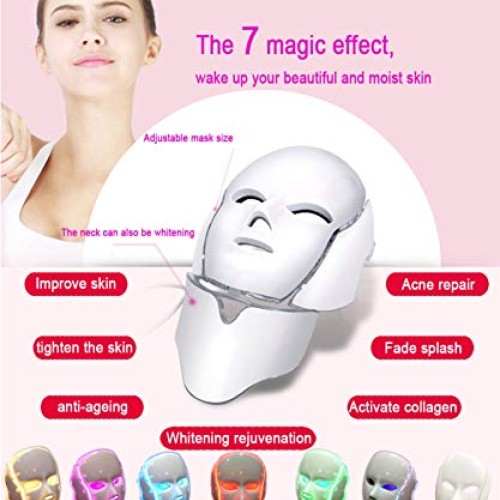 VLiXXO 7 Colors PDT Photon Light Therapy Facial & Neck Mask Korea...
