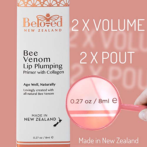 Beloved NZ All Natural Bee Venom Lip Plumping Primer Anti-Aging C...