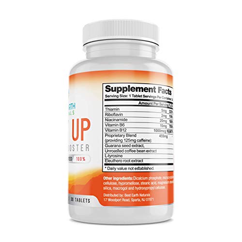Stay Up Energy Booster Energy Vitamins with Guarana, B Vitamins a...