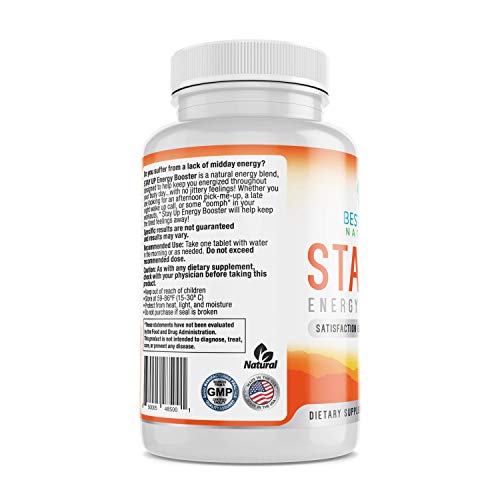 Stay Up Energy Booster Energy Vitamins with Guarana, B Vitamins a...
