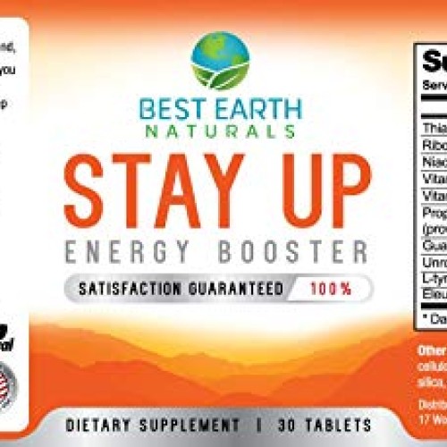 Stay Up Energy Booster Energy Vitamins with Guarana, B Vitamins a...