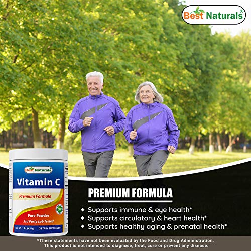Best Naturals 100% Pure Vitamin C Powder 1 lb 454 Grams Powder ...
