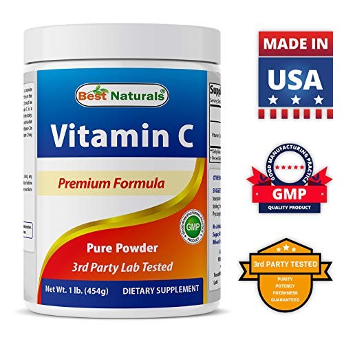Best Naturals 100% Pure Vitamin C Powder 1 lb 454 Grams Powder ...