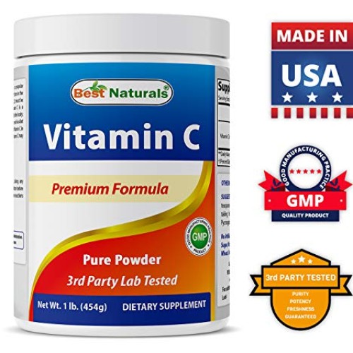 Best Naturals 100% Pure Vitamin C Powder 1 lb 454 Grams Powder ...