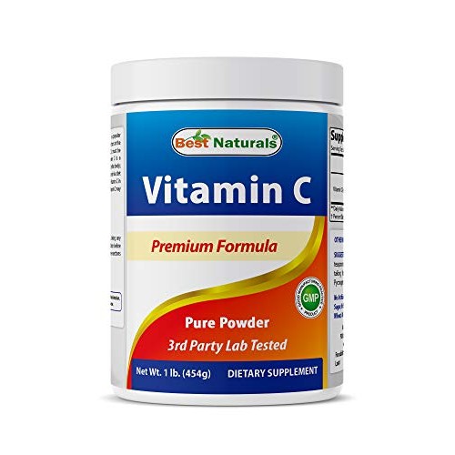 Best Naturals 100% Pure Vitamin C Powder 1 lb 454 Grams Powder ...