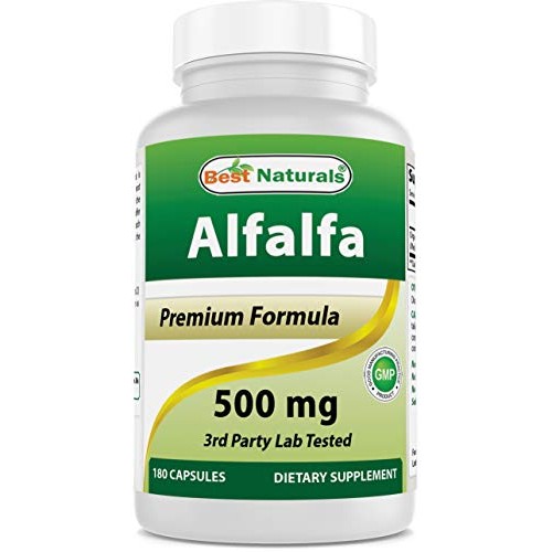 Best Naturals Alfalfa Green Super Food 500 mg 180 Capsules