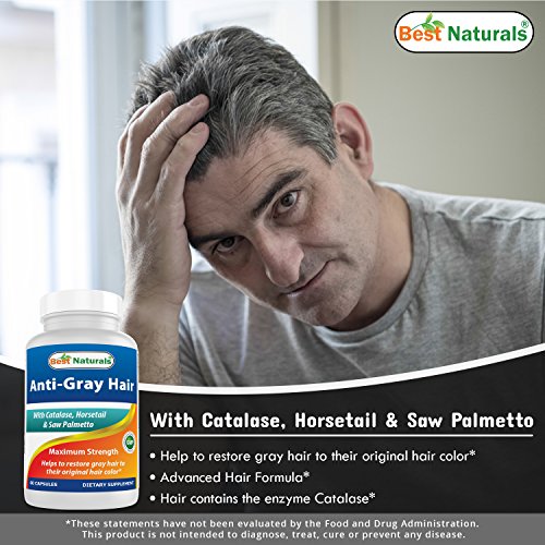 Best Naturals Anti Gray Hair Formula, 60 Count pack of 2