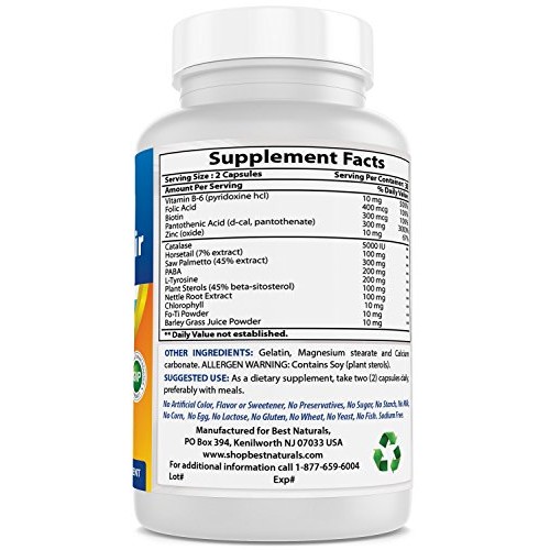 Best Naturals Anti Gray Hair Formula, 60 Count pack of 2