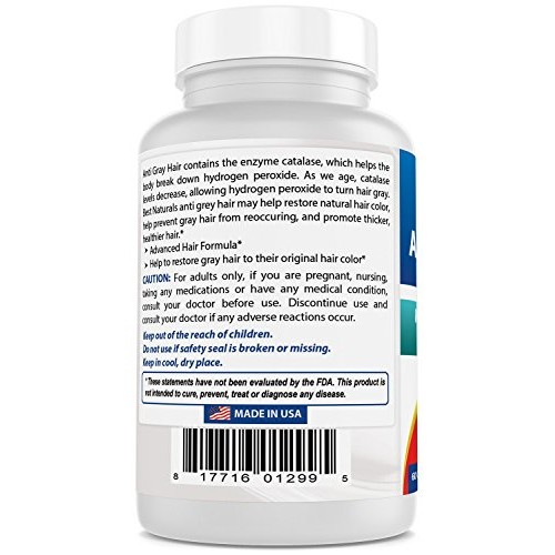 Best Naturals Anti Gray Hair Formula, 60 Count pack of 2
