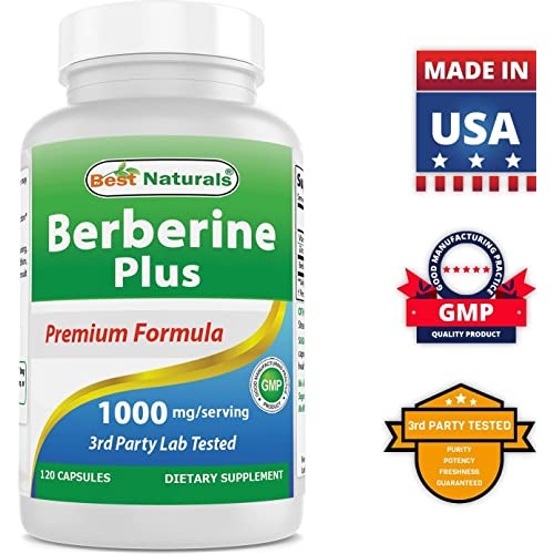 Best Naturals Berberine Plus 1000mg per Serving 120 Capsules