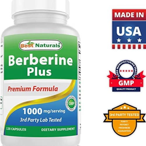 Best Naturals Berberine Plus 1000mg per Serving 120 Capsules