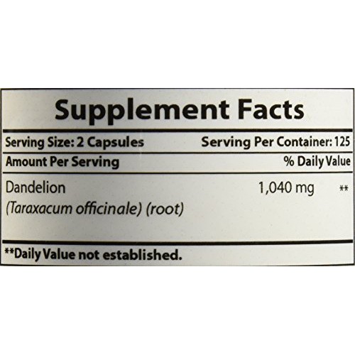 Best Naturals Dandelion Root 520 mg 250 Capsules