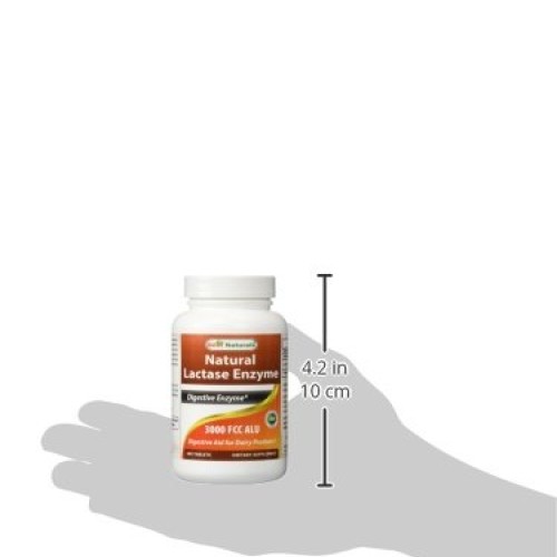 Best Naturals Fast Acting Lactase Enzyme Tablet, 3000 Fcc Alu, 18...