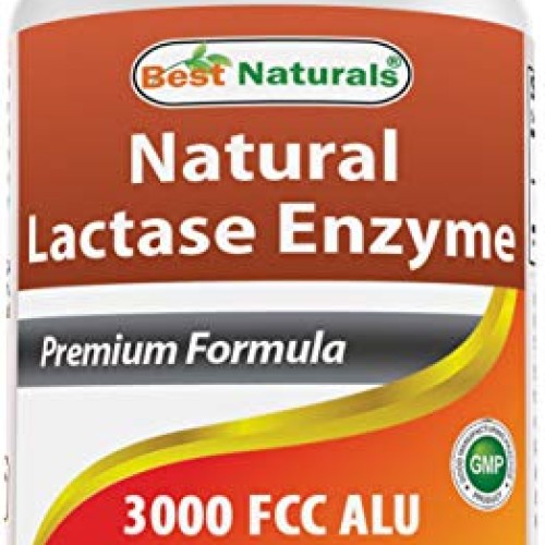 Best Naturals Fast Acting Lactase Enzyme Tablet, 3000 Fcc Alu, 18...