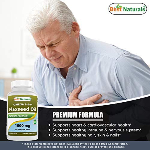 Best Naturals Flaxseed Oil 1000 mg 120 Softgels