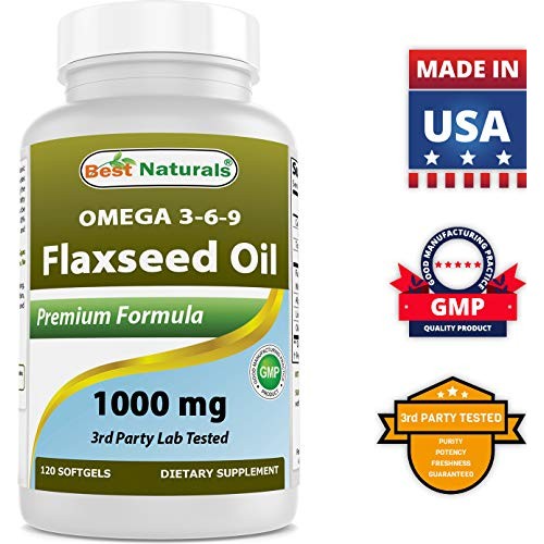 Best Naturals Flaxseed Oil 1000 mg 120 Softgels