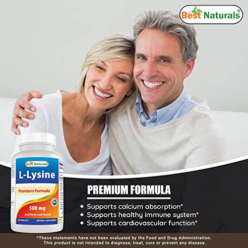 Best Naturals L-Lysine 500 mg 250 Tablets