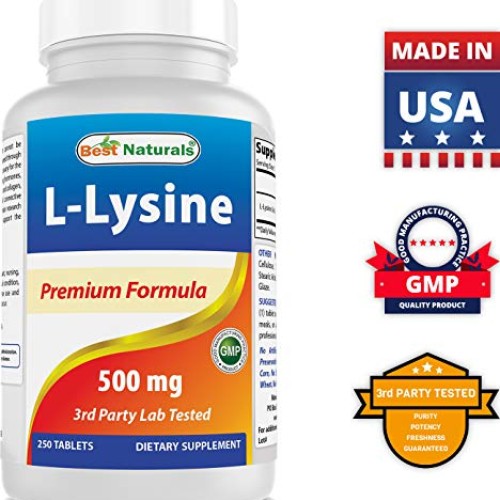 Best Naturals L-Lysine 500 mg 250 Tablets