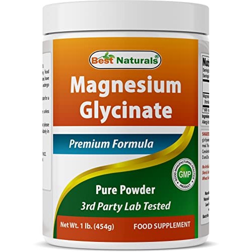 Best Naturals Magnesium Glycinate Powder - 1 Pound 1 LB Pack of...