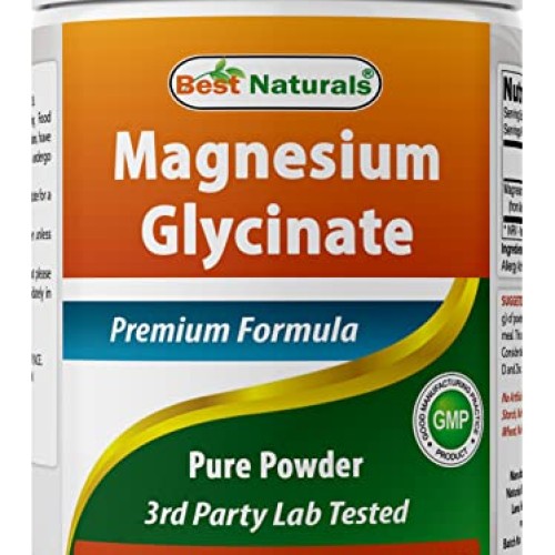 Best Naturals Magnesium Glycinate Powder - 1 Pound 1 LB Pack of...