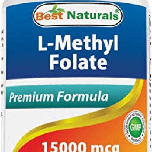 Best Naturals Methyl Folate 15000 mcg 15mg Most Bio-Available...