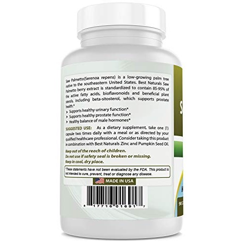 Best Naturals Saw Palmetto Extract Prostate Supplement 320 mg 90 ...