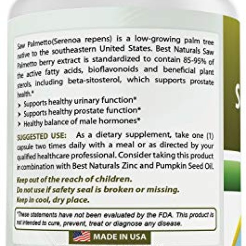 Best Naturals Saw Palmetto Extract Prostate Supplement 320 mg 90 ...